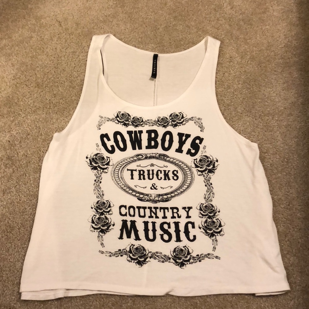 Cowboys, Trucks, &Country Music Razorback Tank Top